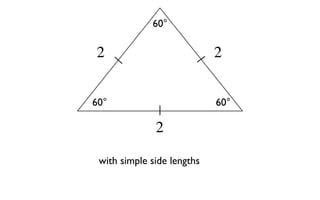 60°

2                           2


60°                         60°

              2

 with simple side lengths
 