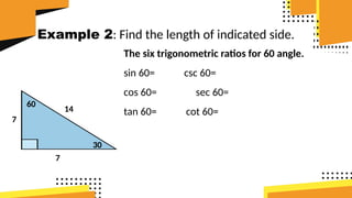 SPECIAL ANGLES PPT.pptx six trigonometric ratios | PPTX