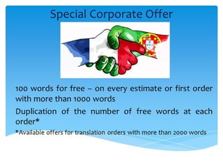 Special corporate offer