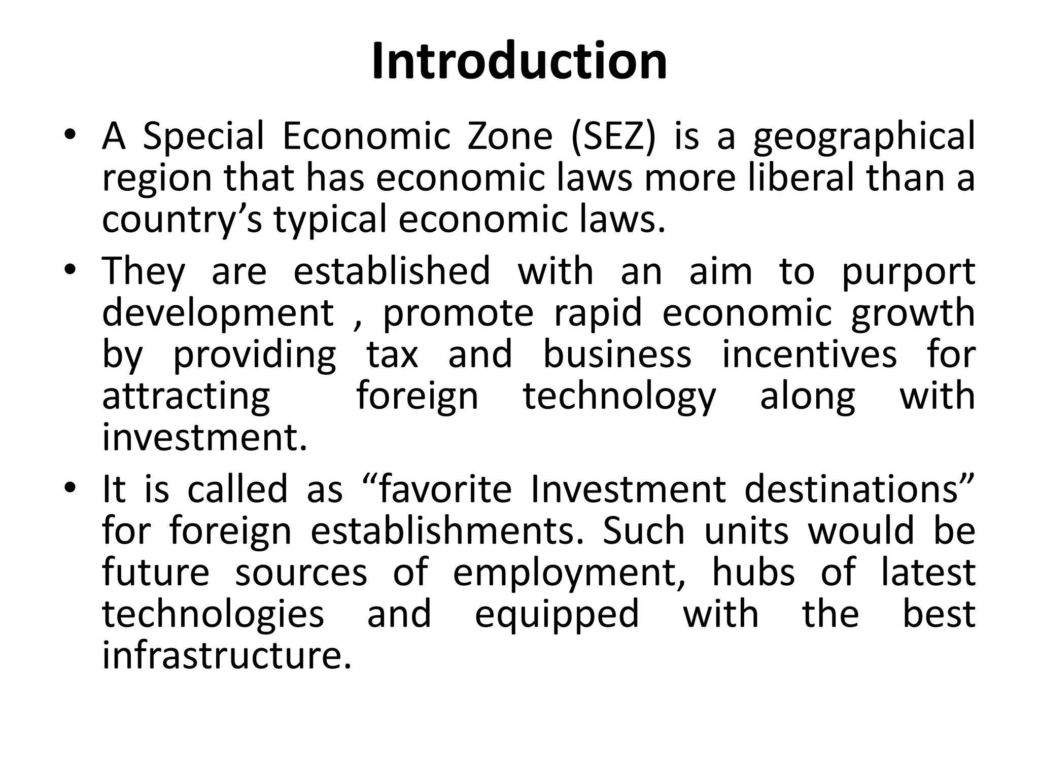 Special economic zone