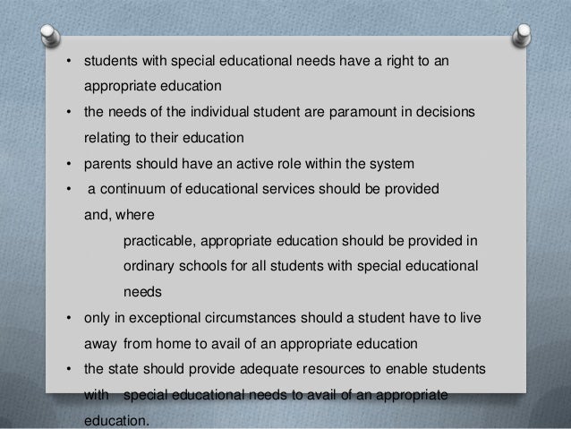 Essay topics in special educational needs courses