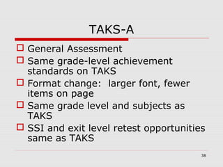 Taks Questions Special education 101 | PPT