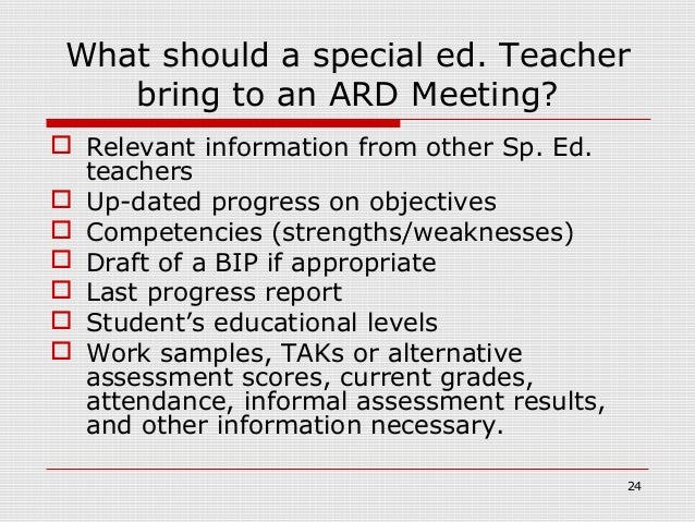 Who attends an ard meeting picture