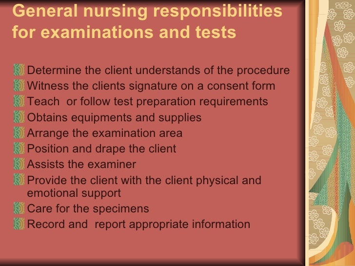 Special Examinations And Test