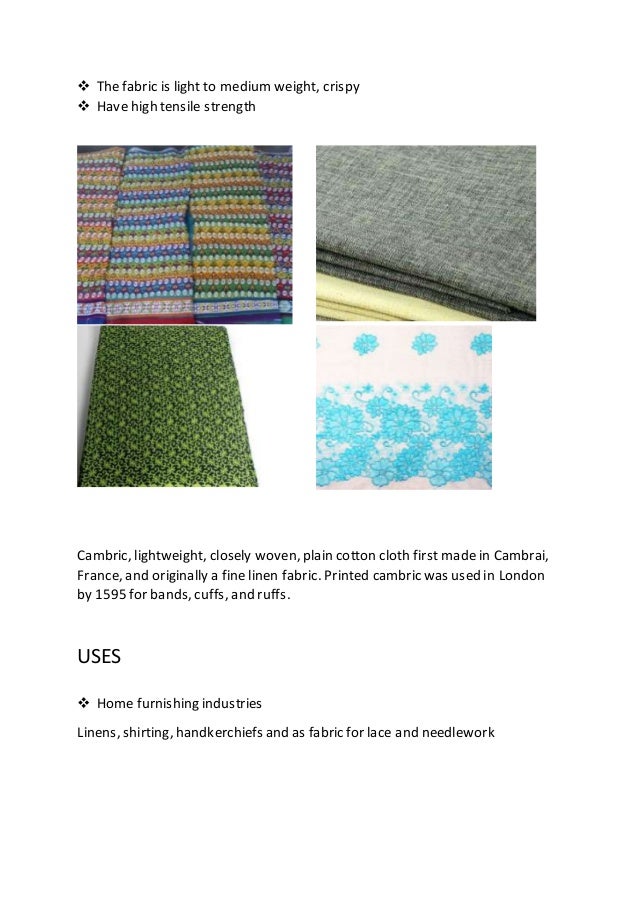 Special fabric Assignment