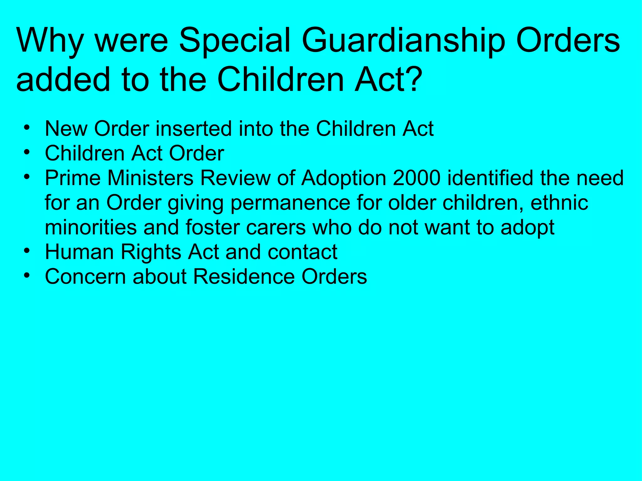 Special guardianship orders_presentation PPT