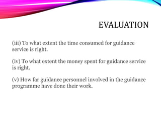 Special guidance services