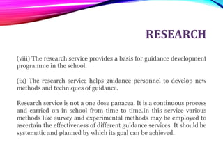 Special guidance services