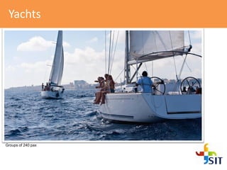 Yachts
Groups of 240 pax
 