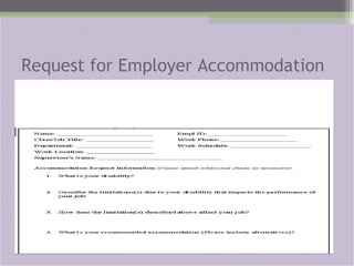 Request for Employer Accommodation 