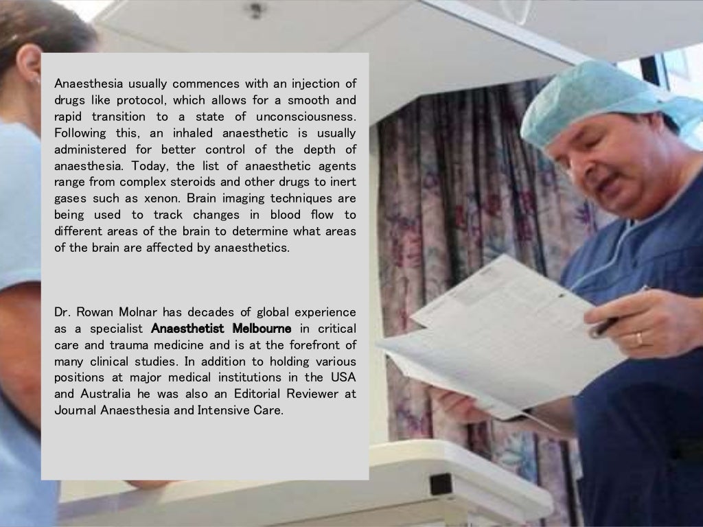 Specialist Anaesthetist Australia Dr. Rowan Molnar