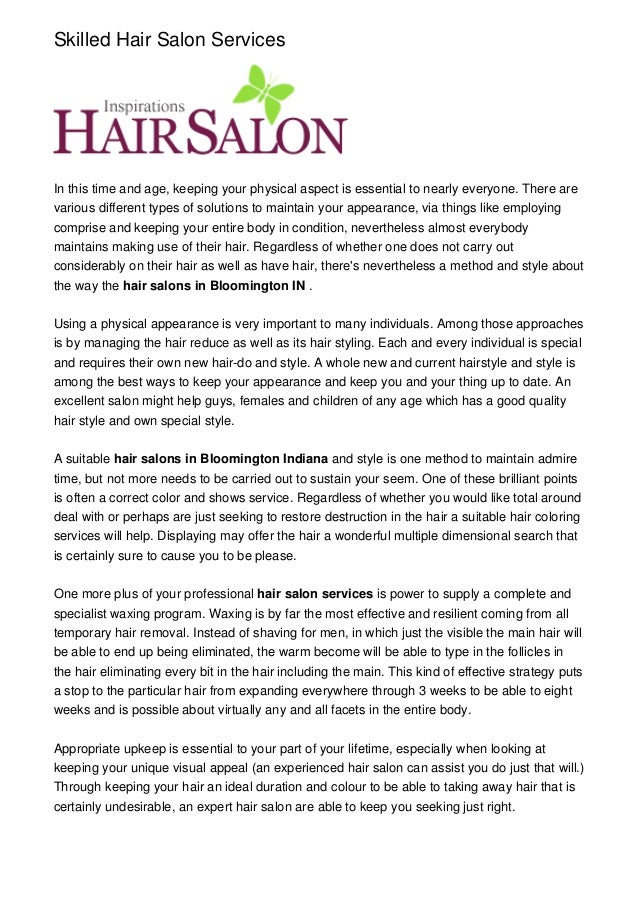 Skilled Hair Salon Services