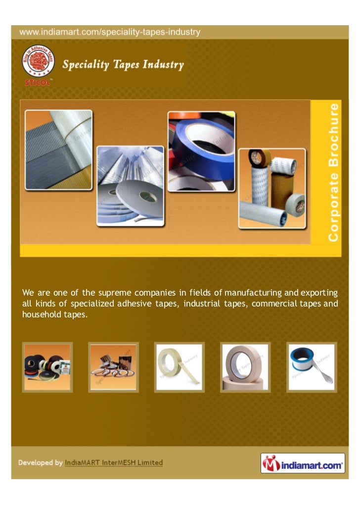 Speciality Tapes Industry, Thane, Industrial Adhesive Tapes