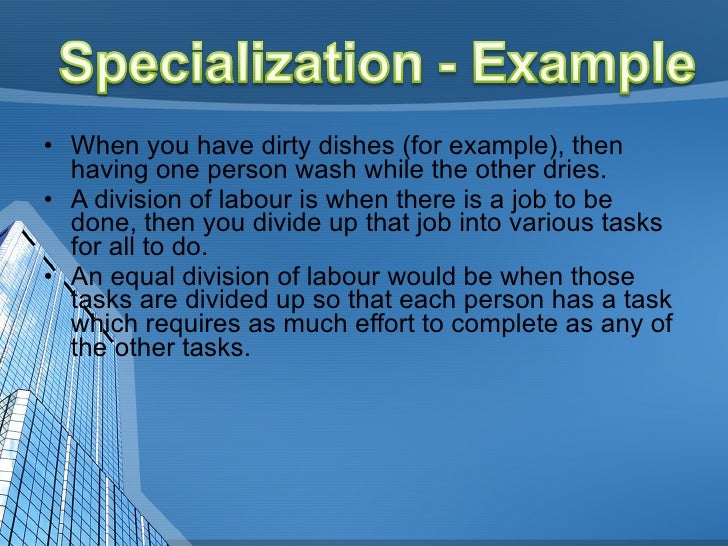 Specialization