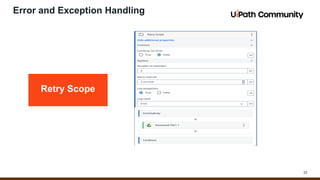 22
Error and Exception Handling
Retry Scope
 