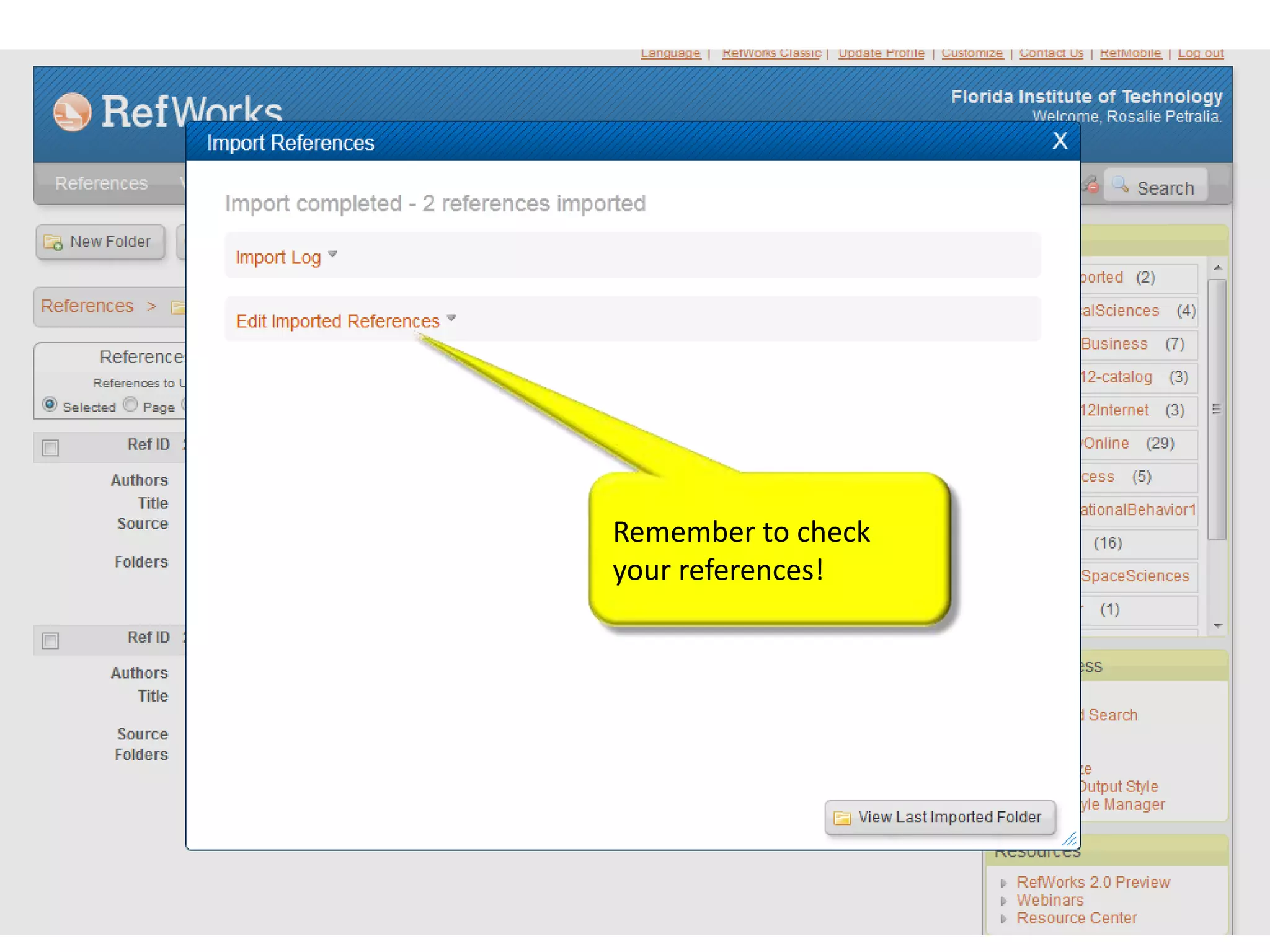 Remember to check
your references!
 