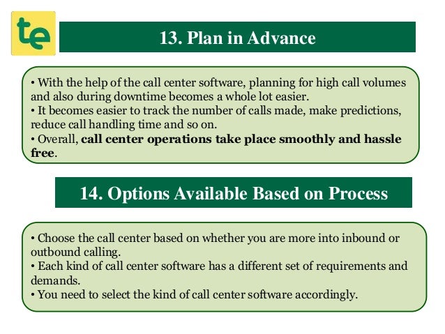 Call center business plan software