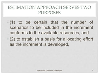 Specialized estimation tech | PPTX