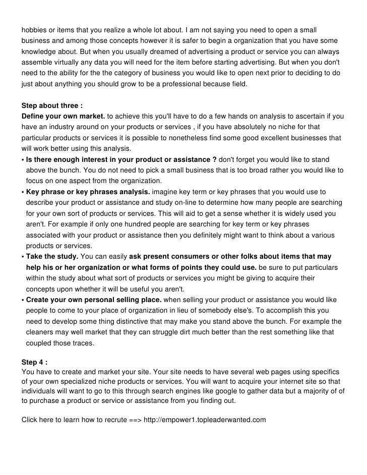 Specialized Niche Marketing