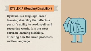 Language Based Learning Disability Brain Special Learning Disabilities - Definition, Types, Myths and Facts | PDF