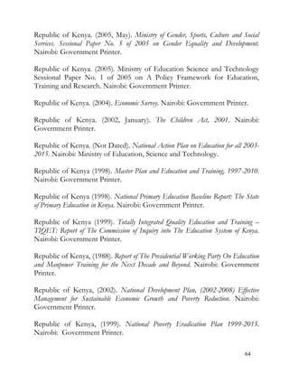 Special needs education policy framework 2009 - Kenya | PDF