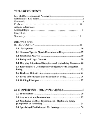 Special needs education policy framework 2012 | PDF