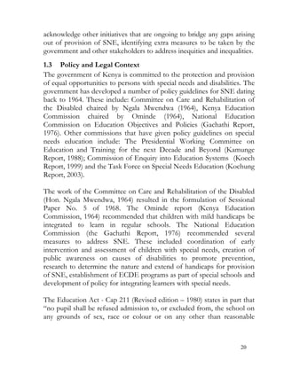 Special needs education policy framework 2012 | PDF