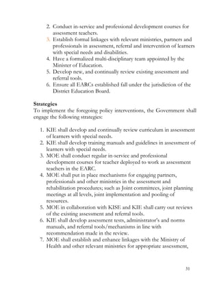Special needs education policy framework 2012 | PDF