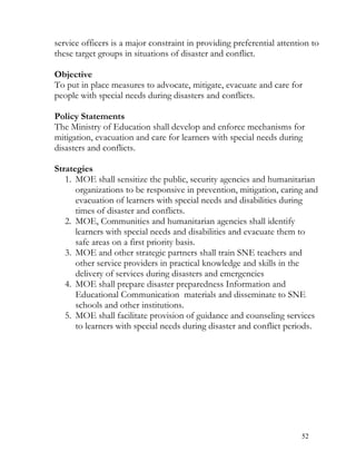 Special needs education policy framework 2012 | PDF