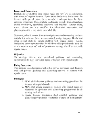 Special needs education policy framework 2012 | PDF