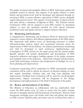 Special needs education policy framework 2012 | PDF