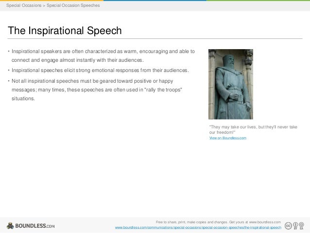 Topics for a special occasion speech