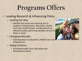  Create a bond with the International    Community