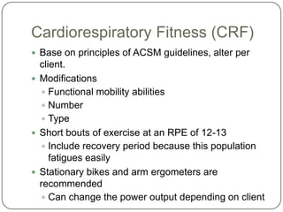 Acsm Rpe Special population presentations day 3 | PPTX