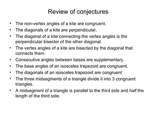 Review of conjectures ,[object Object],[object Object],[object Object],[object Object],[object Object],[object Object],[object Object],[object Object],[object Object]