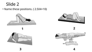 ݺߣ 2
• Name these positions. ( 2.5X4=10)
1 2
3 4
 