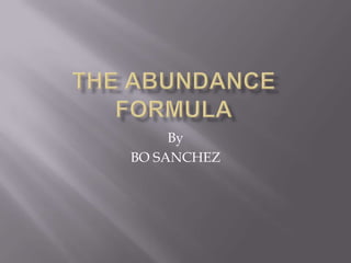 By
BO SANCHEZ
 