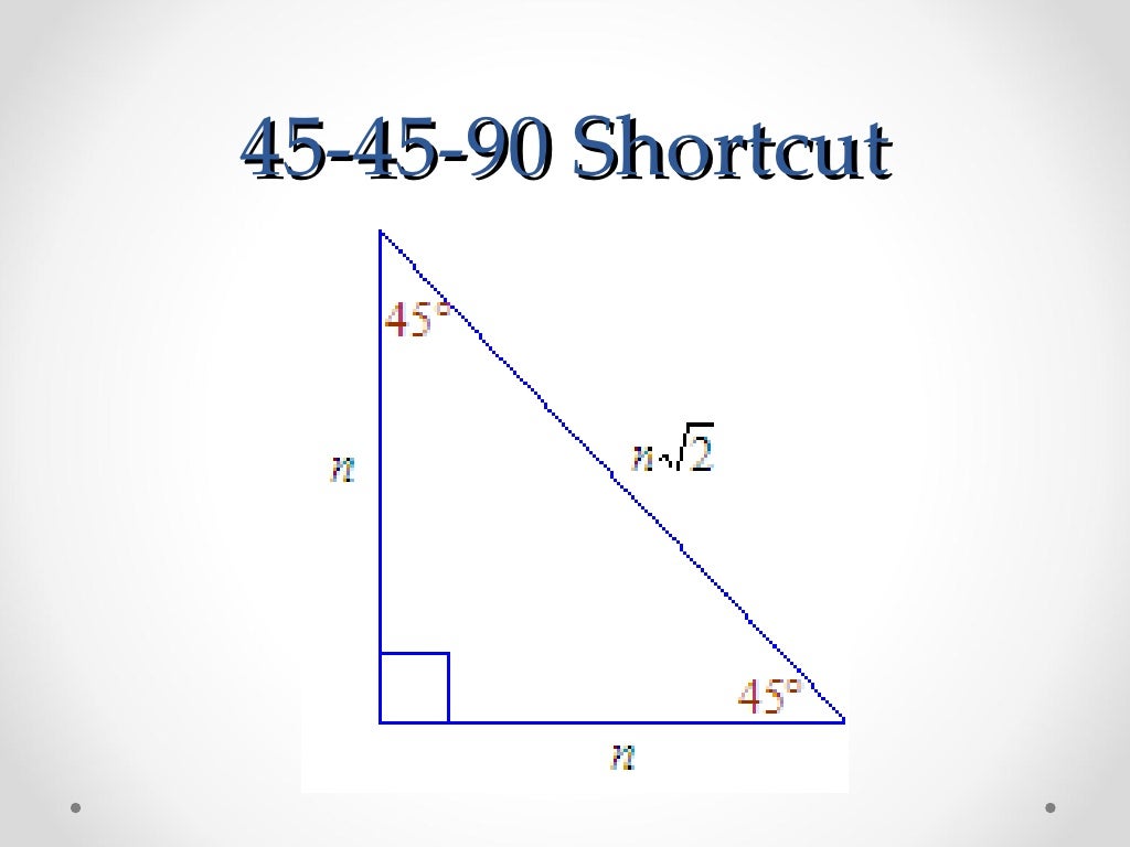Special right triangle lesson