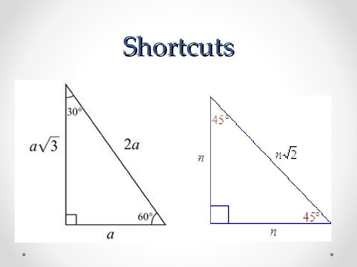 Special right triangle lesson