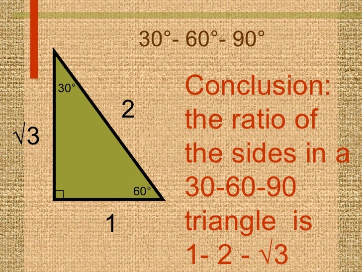 Special Right Triangles Special Right Triangles