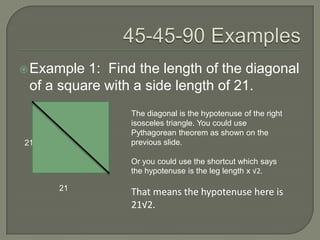 Special right triangles Slide 3