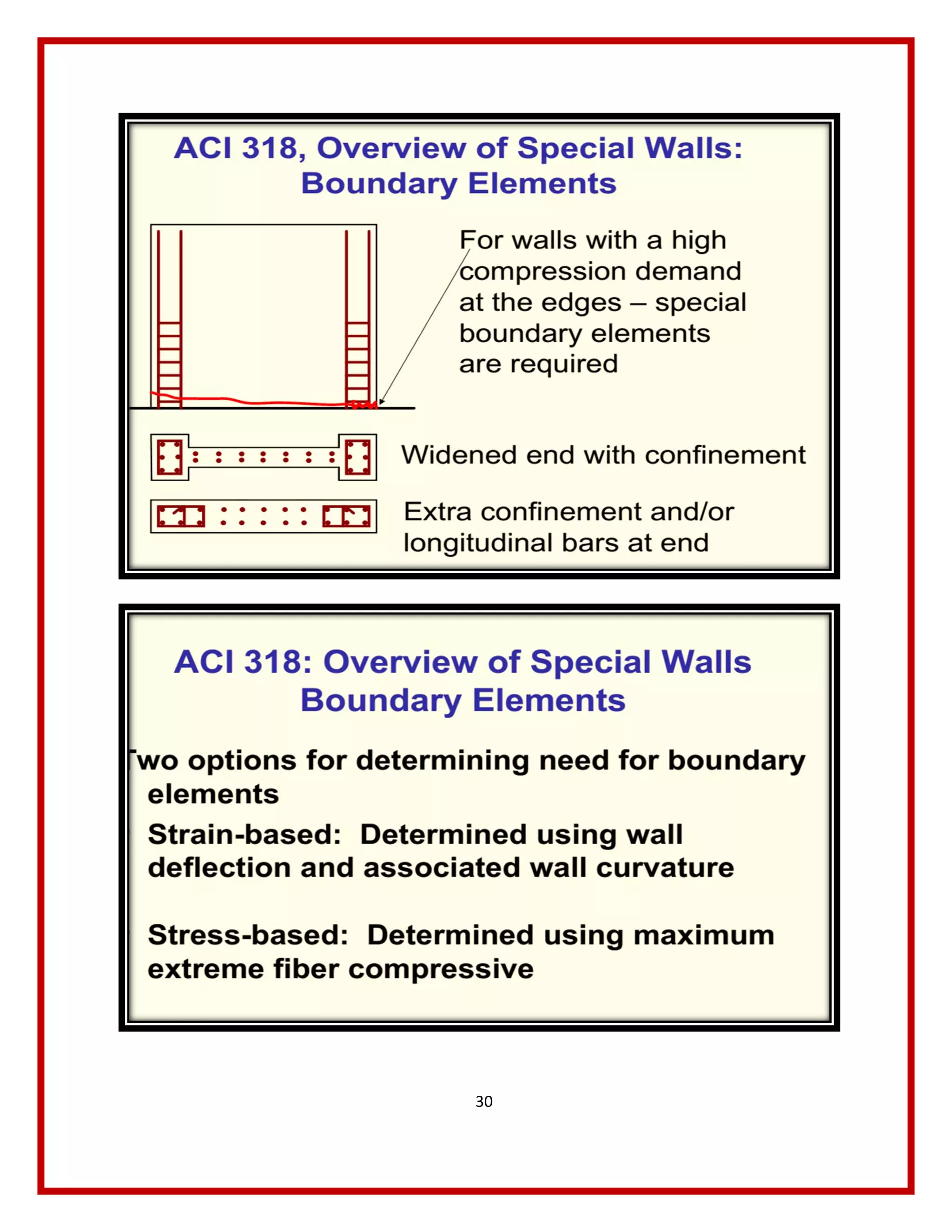 Special shear walls + ordinary shear walls ACI - 318 - جدران القص ...