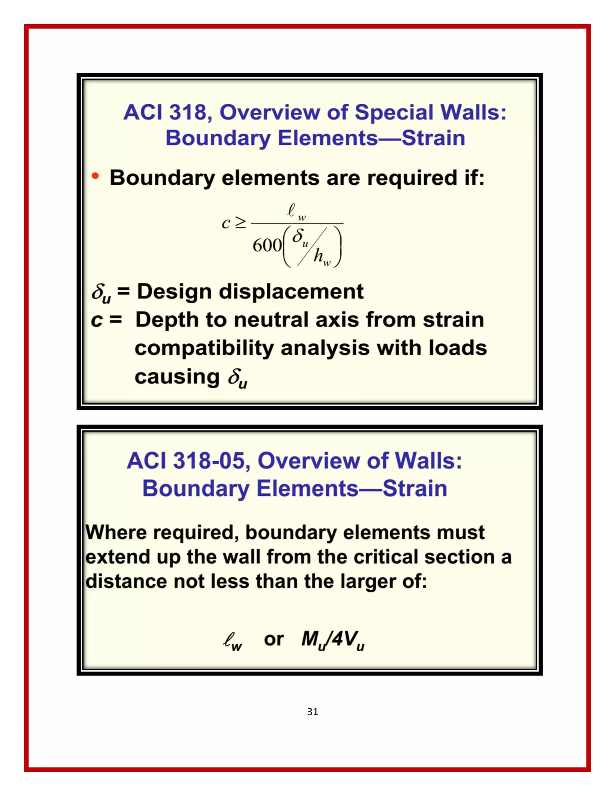 Special shear walls + ordinary shear walls ACI - 318 - جدران القص ...