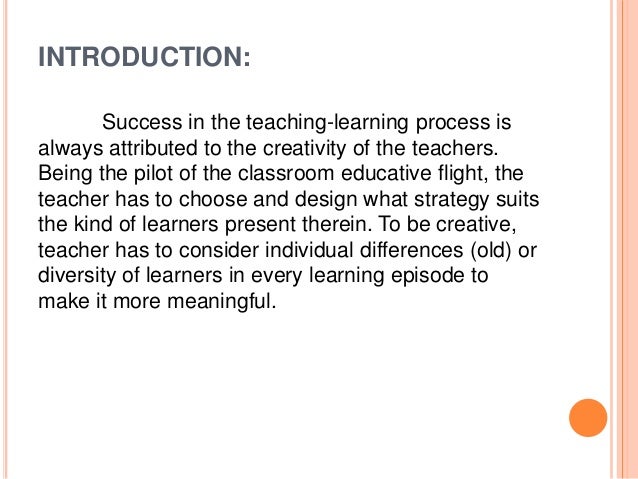 introduction in teaching learning in