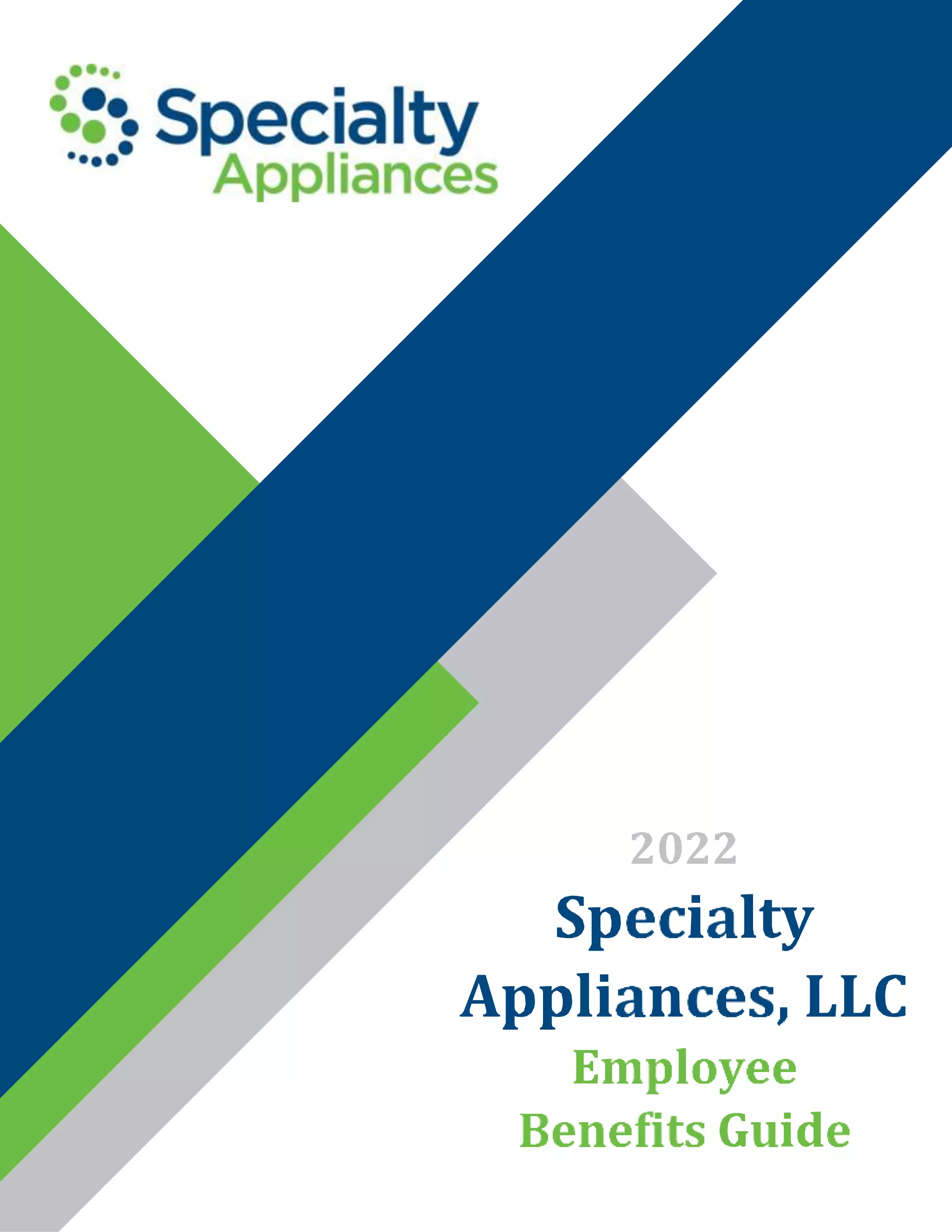 Specialty Appliances Benefits Guide PDF