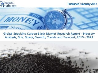 Published : January 2017
Global Specialty Carbon Black Market Research Report - Industry
Analysis, Size, Share, Growth, Trends and Forecast, 2015 - 2022
 