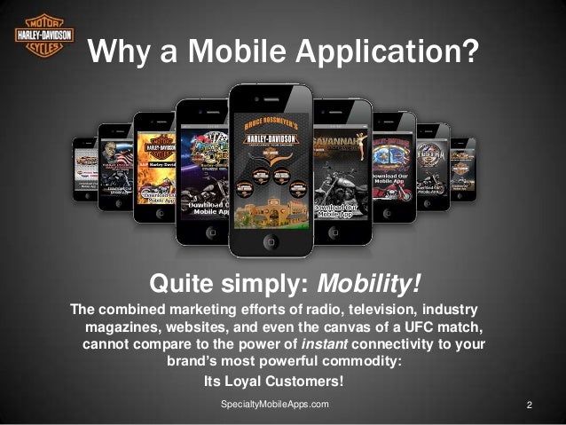 Specialty mobile apps for harley davidson
