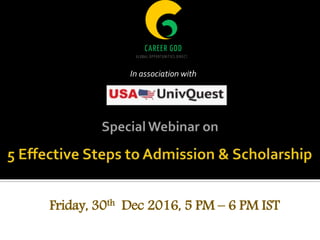 In association with
Friday, 30th Dec 2016, 5 PM – 6 PM IST
 
