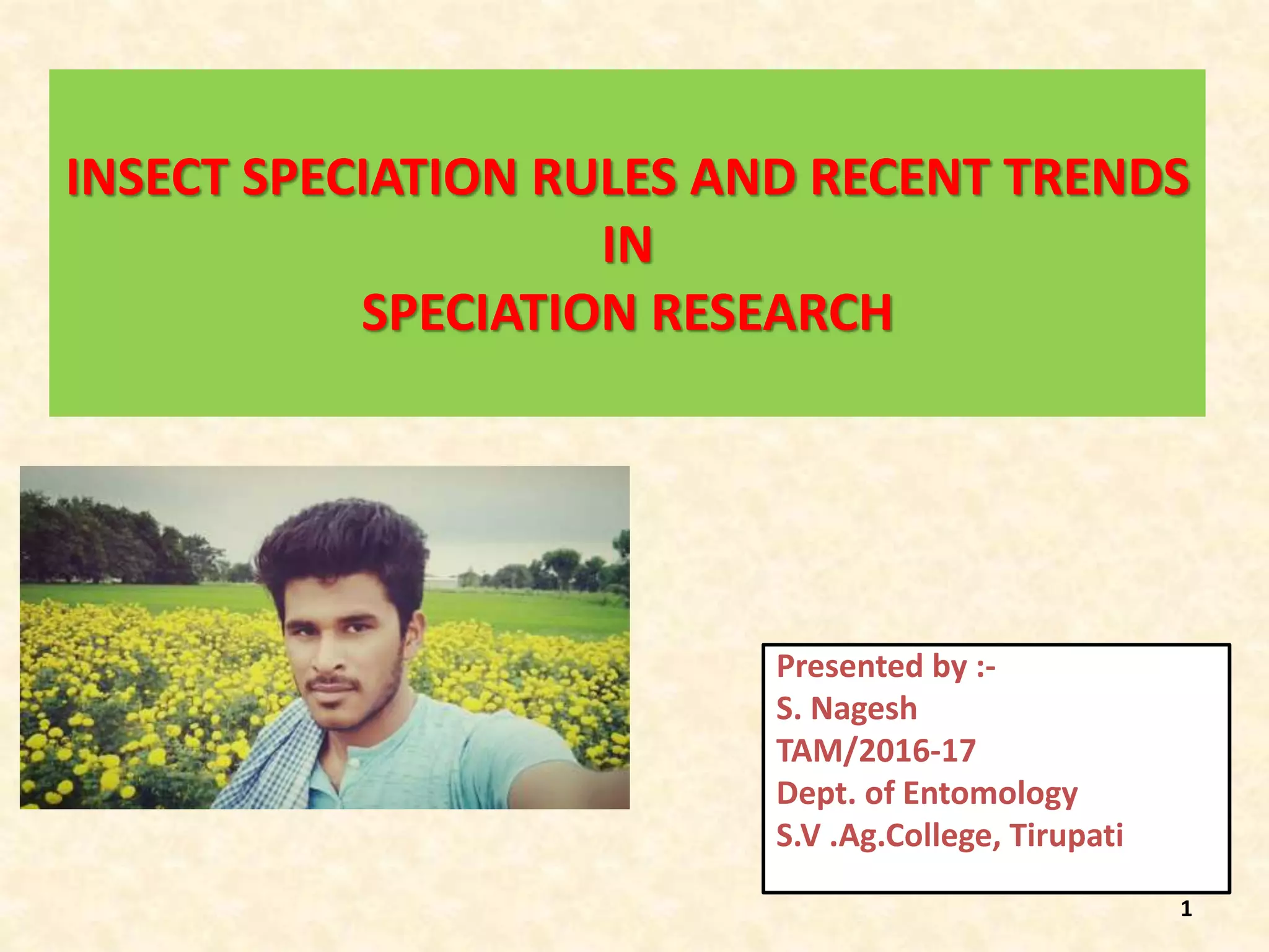 best ever ppt on speciation by Nagesh sadili | PPTX