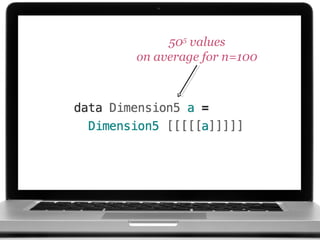 505
values
on average for n=100
 